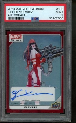 2023 Upper Deck Marvel Platinum Elektra Auto #103 PSA 9