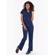 Healing Hands Purple Label Scrub Set Women  s Top S Pants XS in Navy Slim