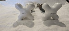 Antique Faucet Porcelain Set Victorian Style Hot Cold Handles