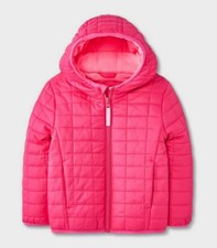 Toddler Girls' Value Hooded Puffer Jacket - Cat  Jack  Dark Pink 12M