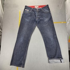 Selvedge Jeans Mens Medium Wash Blue Parallel...