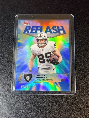 2025 Topps Finest - Reflash Brock Bowers #RF-18 Blue Refractor 99/99