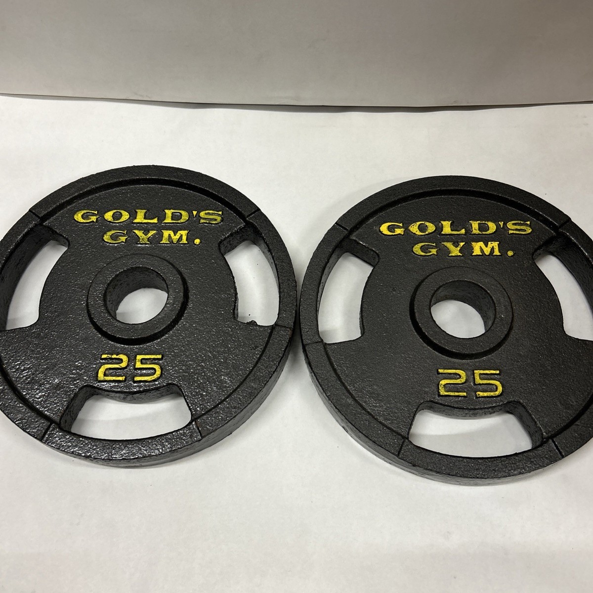 Gold's Gym Olympic 2” 25 Lb Grip Weight Plates 2x25Lb Total 50 Lbs