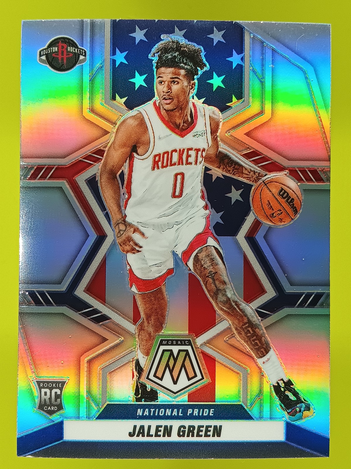 2021-22 Panini Mosaic Silver National Pride Jalen Green #259 Rockets RC