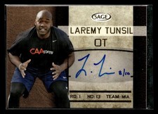2016 SAGE Autographed Laremy Tunsil Gold Rookie Autograph Auto /10 UX8002
