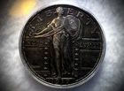 1917 p standing liberty quarter type 1.  Looks Better with FH , AU 55 ICG.