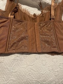 Victoria&rsquo;s Secret Sz XL Very sexy Caramel Kiss Brown Corset Bustier Unlined 