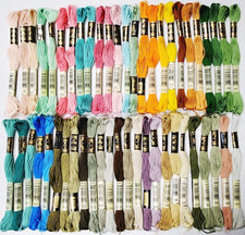 50 DMC 25 Embroidery Floss Lot of 50 Different Colors 948 to 3072 FULL Skeins