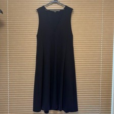 UNIQLO Sleeveless Dress M Navy Polyester Rayon Blended Used