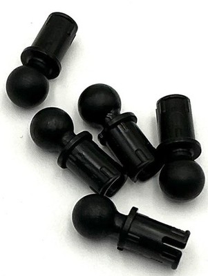 Lego 5 New Black Technic Pins with Friction Ridges Tow Balls Parts