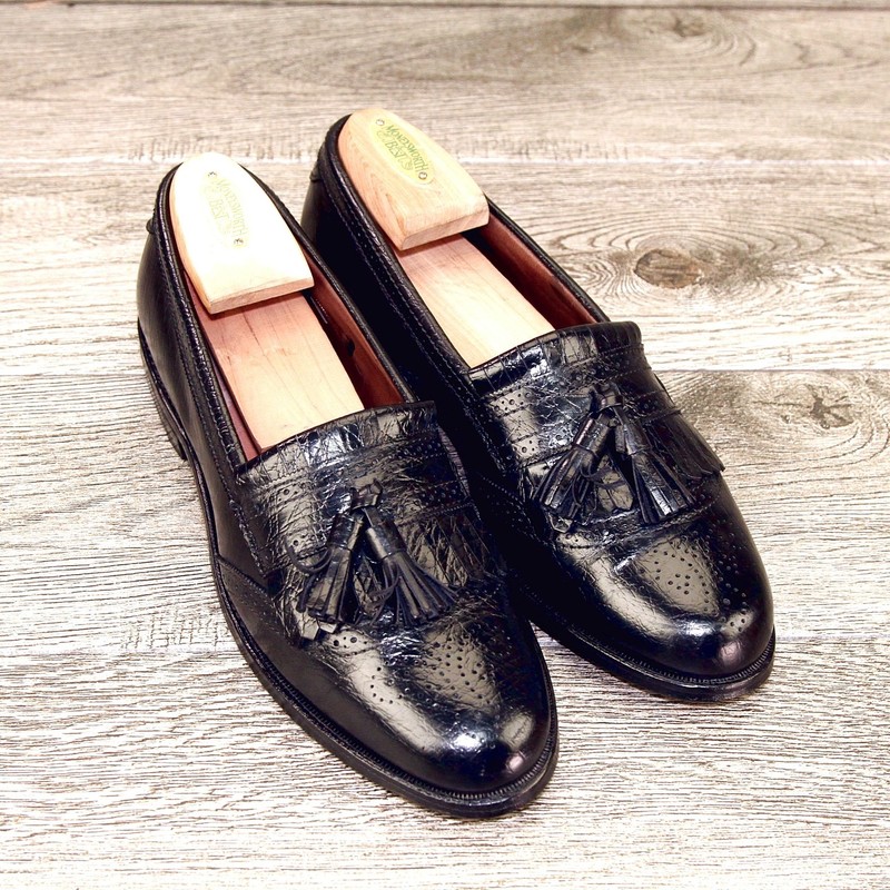 Allen Edmonds BRIDGETON Dress Loafer  9 B  Narrow Black * add $15 Cedar Trees