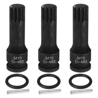 "3Er-Set 1/2\" Antrieb M19 Dreikant-Stecknuss 19Mm FüR CR-MO Stahl"