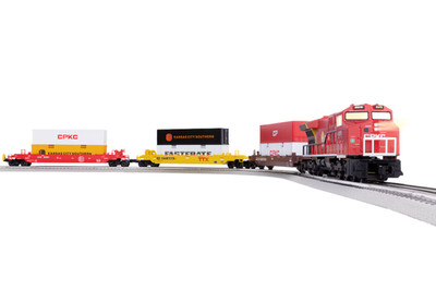 Double Stack Train Set Lionel O Gauge CPKC Maxi Stack LionChief Freight Train Set Bluetooth 5. ...