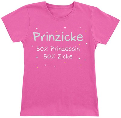 Sprüche T-Shirt Damen Kids - Prinzicke pink