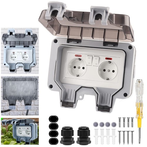Wandsteckdose Für Den Außenbereich Wasserdicht&staubdicht Steckdose 250V 16A - Bild 18 von 24