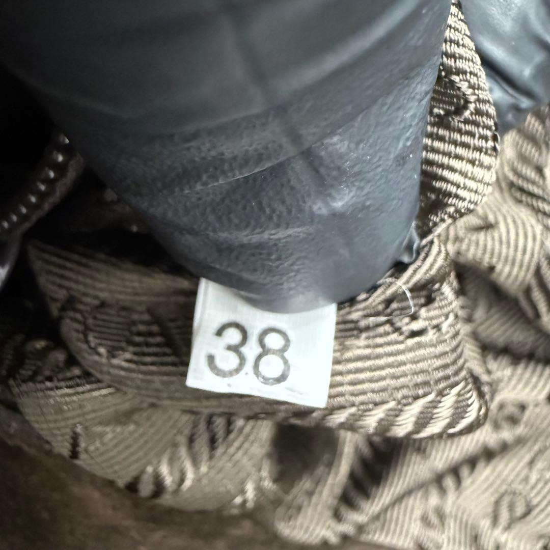 PRADA Shoulder Bag Khaki Brown Suede Women Y2K vintage Handbag Logo embossed JPN thumbnail 18