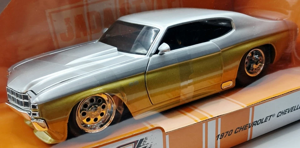 Jada Muscle 1970 Chevrolet Chevelle SS золото серебро Bigtime Muscle 1/24 новый - Изображение 2 из 4