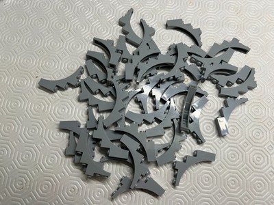 SET 1095 BAUSTEINE GEBRAUCHT 43 Stück BOGEN 1X5X4 MITTEL STEINGRAU 2339