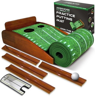 Practice Putting Mat with Putting Mirror or Putting Tutor Aid - Indoor Golf New