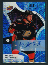 Mason McTavish 2021-22 Upper Deck Allure Blue Line Autograph Auto Rookie RC /35
