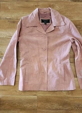 NWT Vance Leather USA Baby Pink Suede Blazer Jacket Women’s M