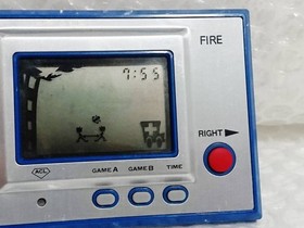 ++Poor Condition Nintendo GAME&WATCH SILVER Fire RC-04 Nintendo Game Silver