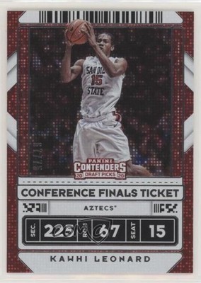 2020 Contenders Draft Picks Conference Finals Ticket 67/75 Kawhi Leonard #18 9o3