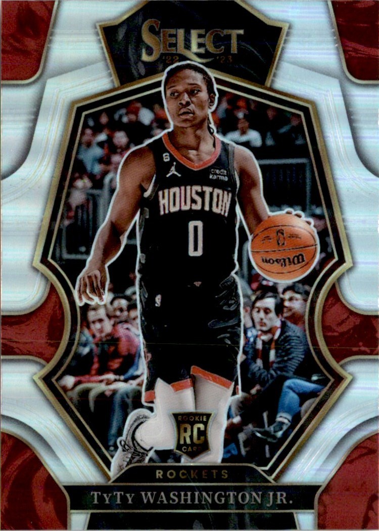 TyTy Washington Jr. 2022-23 Panini Select Silver Prizms RC #168 Houston Rockets