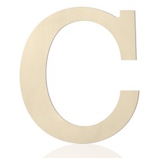 Wooden Letters 12 Inch C, 1/5 Inch Thick Large Wooden Letters for Wall Decor ...