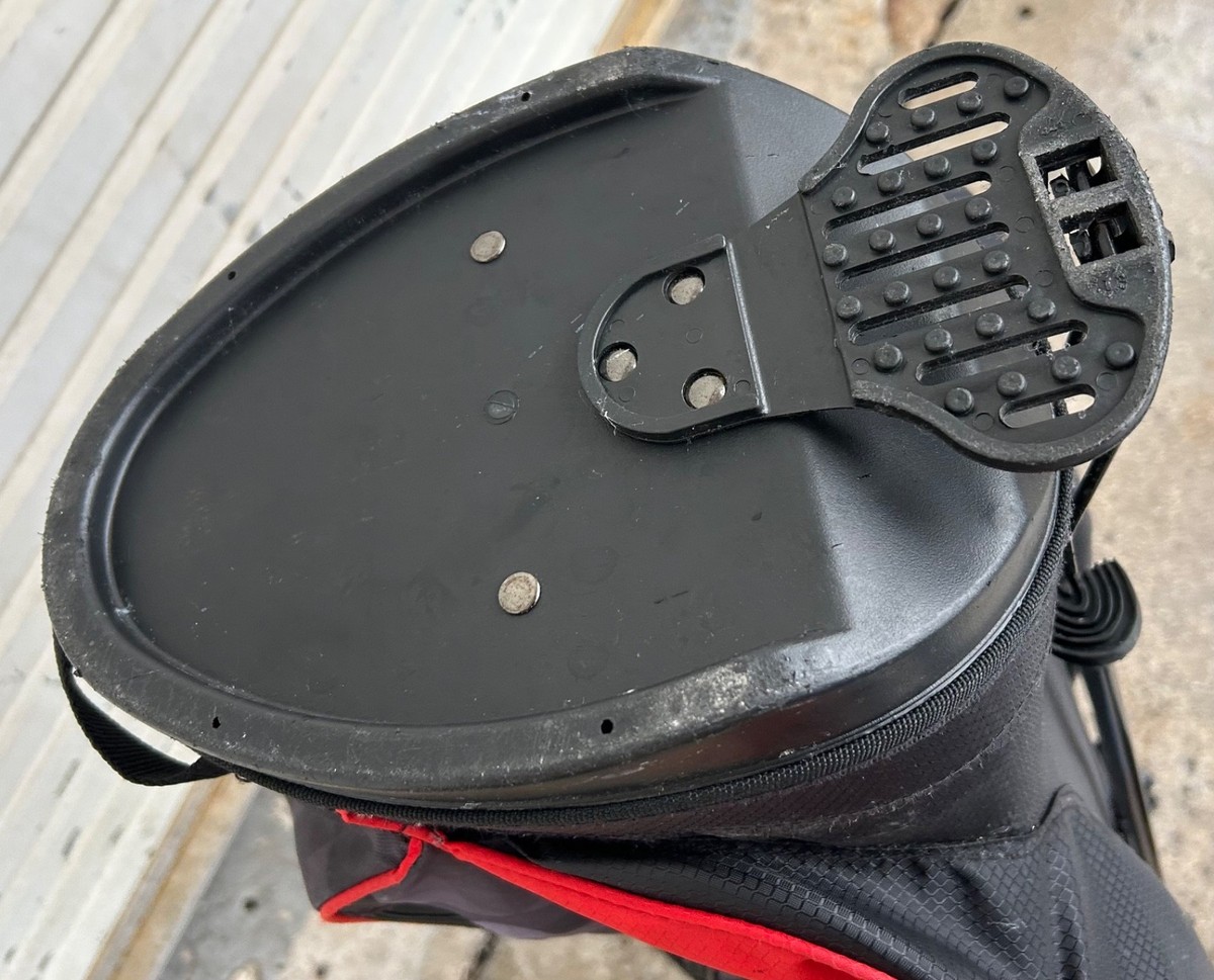 Ogio Shredder Charcoal/Black/Red Carry Stand Bag w/ 6 Way Club