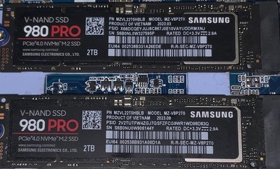 Samsung 980 PRO 2TB NVMe M.2 SSD 60 DAY Power on Used HASSLE-FREE 2YEAR WARRANTY