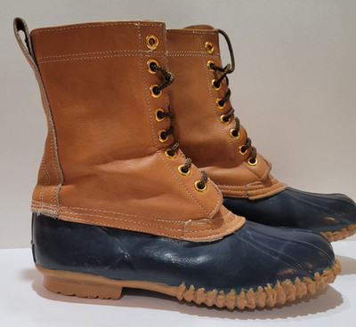 Vtg Womens Chris Craft Duck Boots High Top Footwear Leather Shoes Size 10