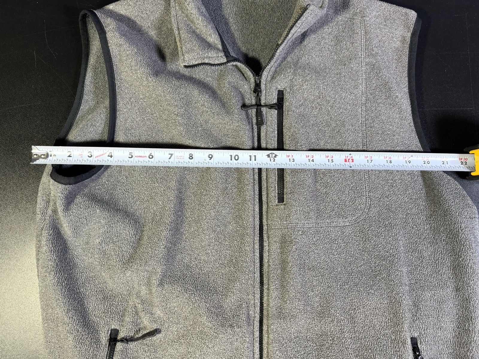 Lands End ThermaCheck Fleece Men’s Large 42-44 Gray Full Zip - product detail image 7