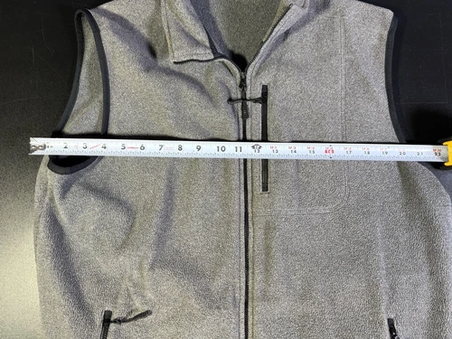 Lands End ThermaCheck Fleece Men’s Large 42-44 Gray Full Zip image 7