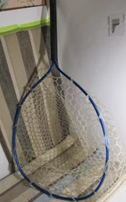 Lucky John Fly Fishing Landing Net Silicon Mesh Trout Release Alloy Kayak, Shore