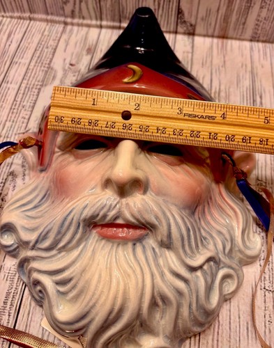 Clay Art Mask - Wizard or Santa 1990 San Francisco California NWT - Picture 10 of 17