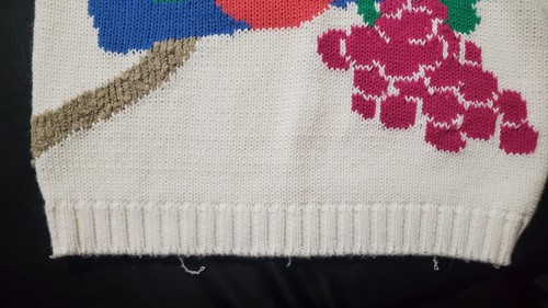 Vintage 80s Koret Petites Size Small Short Sleeve Pullover Sweater Fun Fruit Acrylic - Bild 7 von 13