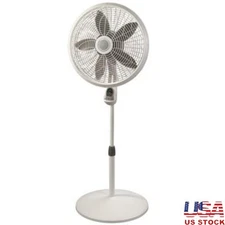18 Inch Adjustable Pedestal Fan Remote Control Oscillating Timer Indoor Cooling