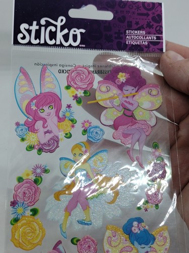 GLITTER FAIRY STICKERS BY STICKO - RETIRED SCRAPBOOKING STICKER - Picture 3 of 8