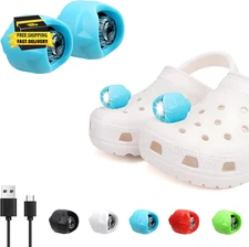 Rechargeable Headlights Compatible with Croc, 2 Pcs LED Lights, Waterproof Hands