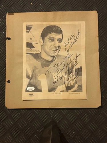 JOE WILLIE NAMATH FULLY Signed/Inscribed “To Steve”  VINTAGE B/W Photo w/JSA