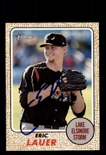Signed Baseball Card Auto Eric Lauer 2017 Topps Heritage Minor League #24