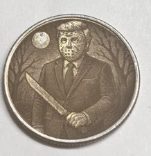 HOBO Nickel Folk Art Love Token Engraved Coin Trump Jason Friday The 13th Mashup