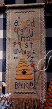 Cross Stitch Pattern BEE KIND Sampler Alphabe...