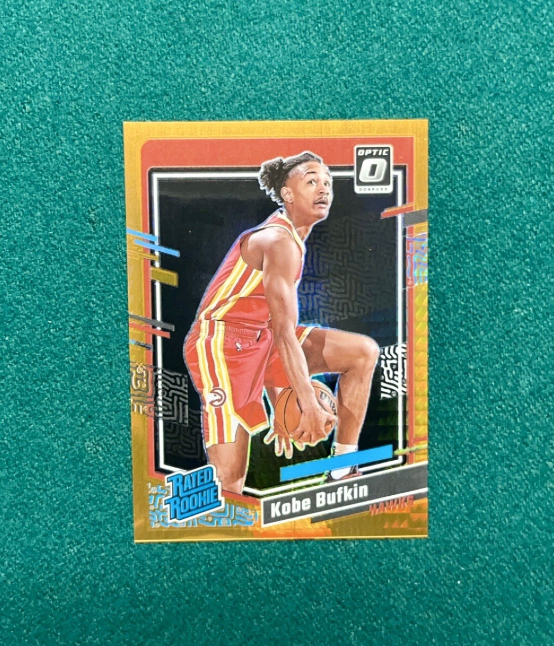 2023-24 Donruss Optic #220 Kobe Bufkin Hyper Orange Prizm /99 Rated Rookie Hawks