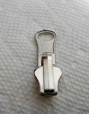 One #5V Nickel Reversible Tab Pull Slider (molded plastic zipper) YKK compatible