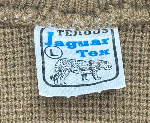 Tejidos Jaguar Tex Men's Vintage Brown Sweater Vest Size Large - Picture 4 of 7