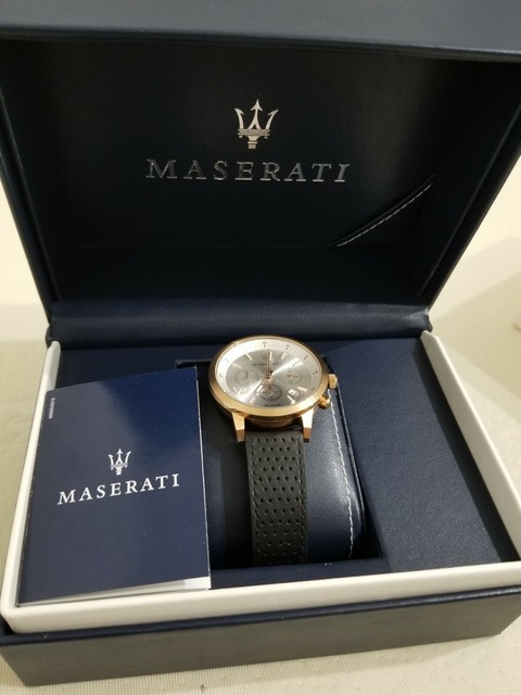 Men S Maserati Granturismo V8 Chronograph 100m Silver Dial Watch R8871134001 For Sale Online Ebay