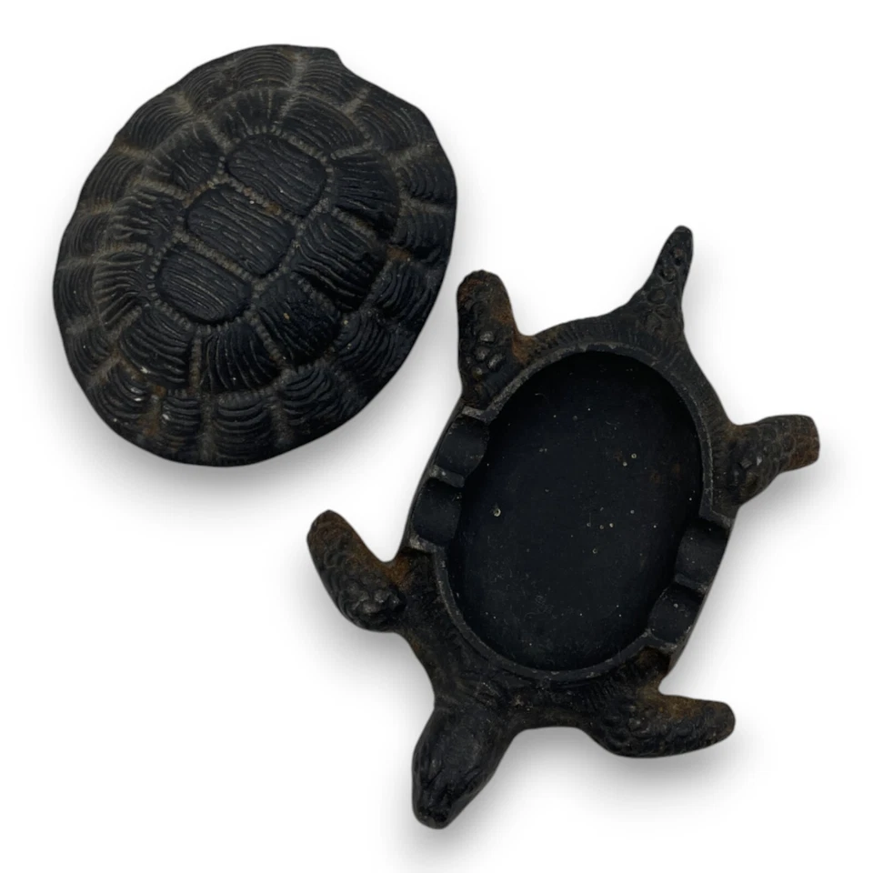 Vintage Aschenbecher Schildkröte aus Metall – Dekorativ & Praktisch, Rarität - Bild 4 von 4