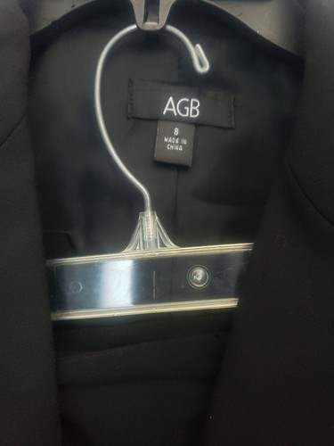 AGB Byer Women's Black Pant Suit with Cuff Size 8 - Picture 2 of 9